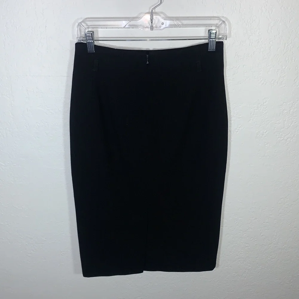 Amanda + Chelsea Black Pencil Skirt Size 4 Workwear Professional Stretch Career